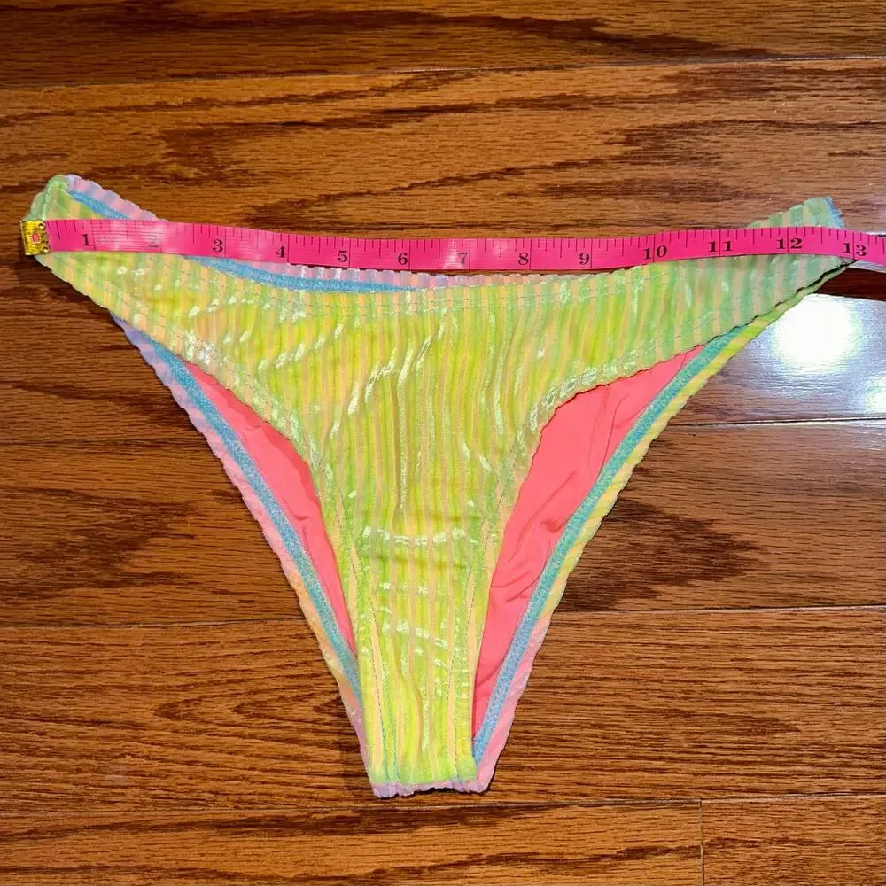 Dippin Daisy’s Velvet Rib Candy Tie Dye Cheeky Bikini Bottom Size Small